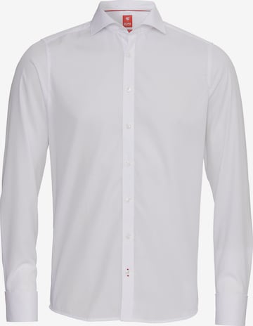 PURE Slim fit Business Shirt in White: front