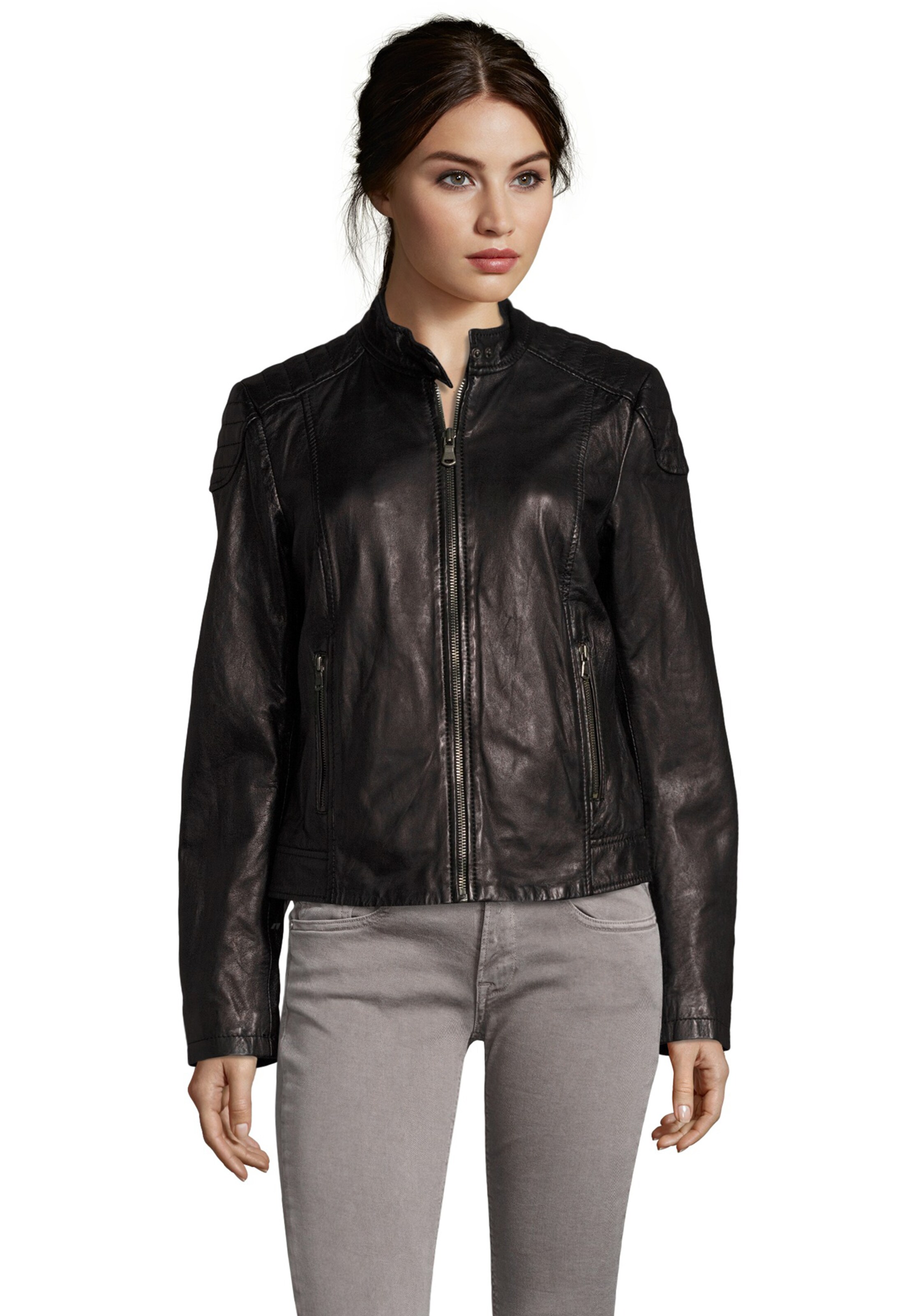 7ELEVEN Jacke 'Raffi' in Schwarz: Vorderseite