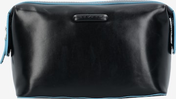 Piquadro Toiletry Bag 'Blue Square' in Black: front