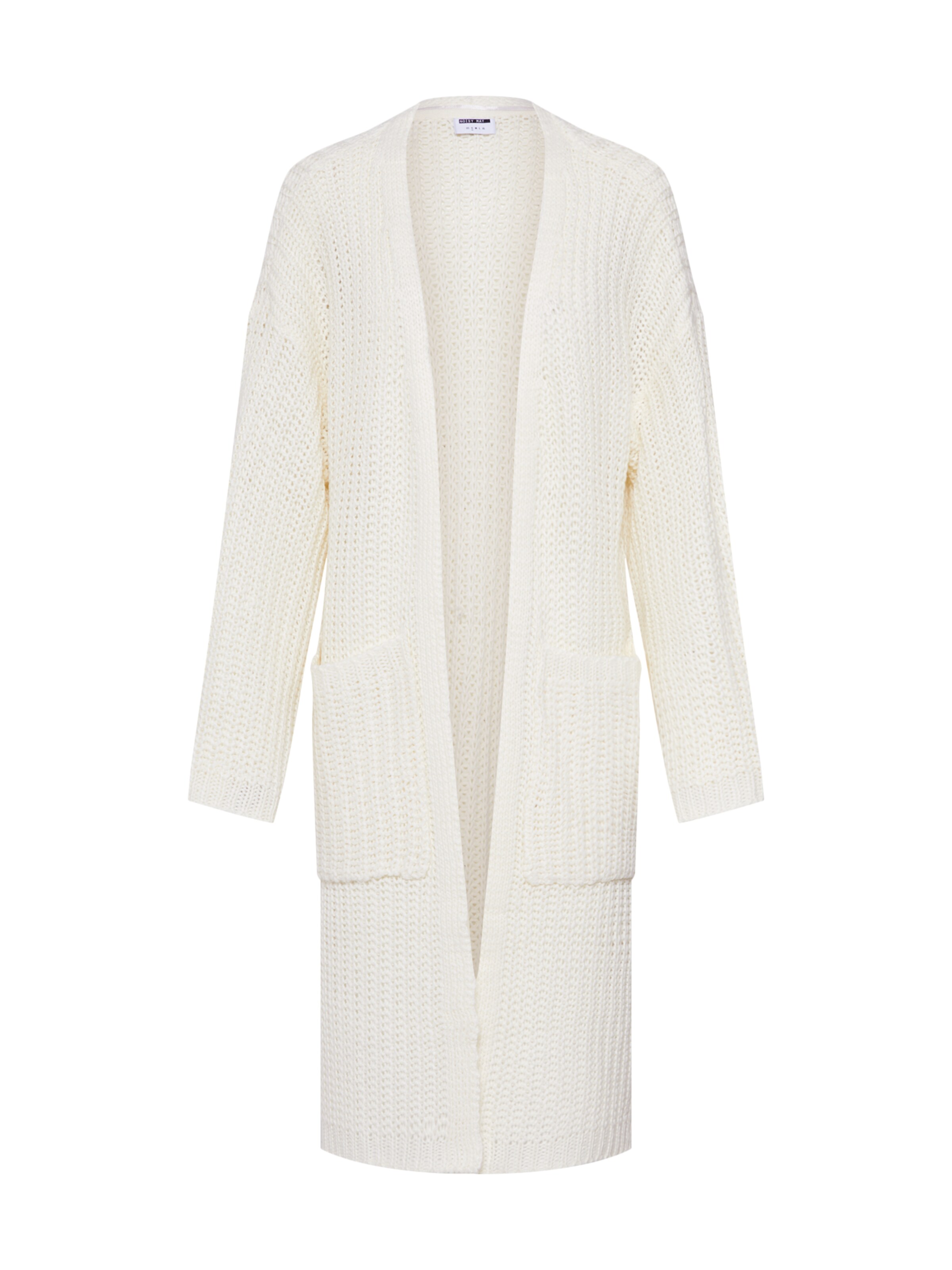 Noisy may - Gebreid vest 'LIAM' in de kleur Wit