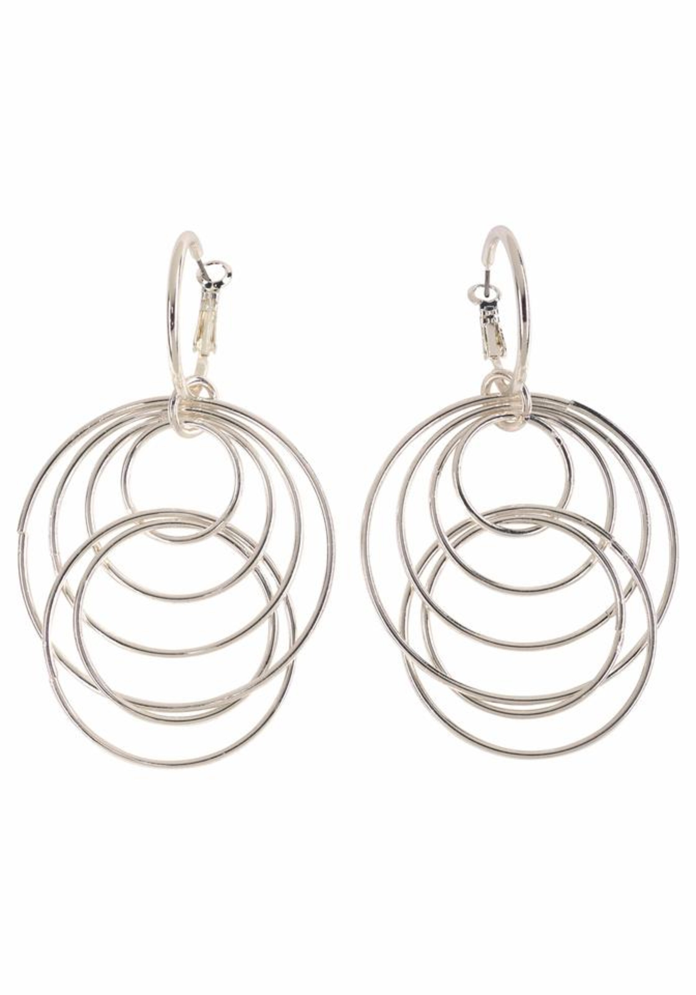 J. Jayz Earrings in Silver: front
