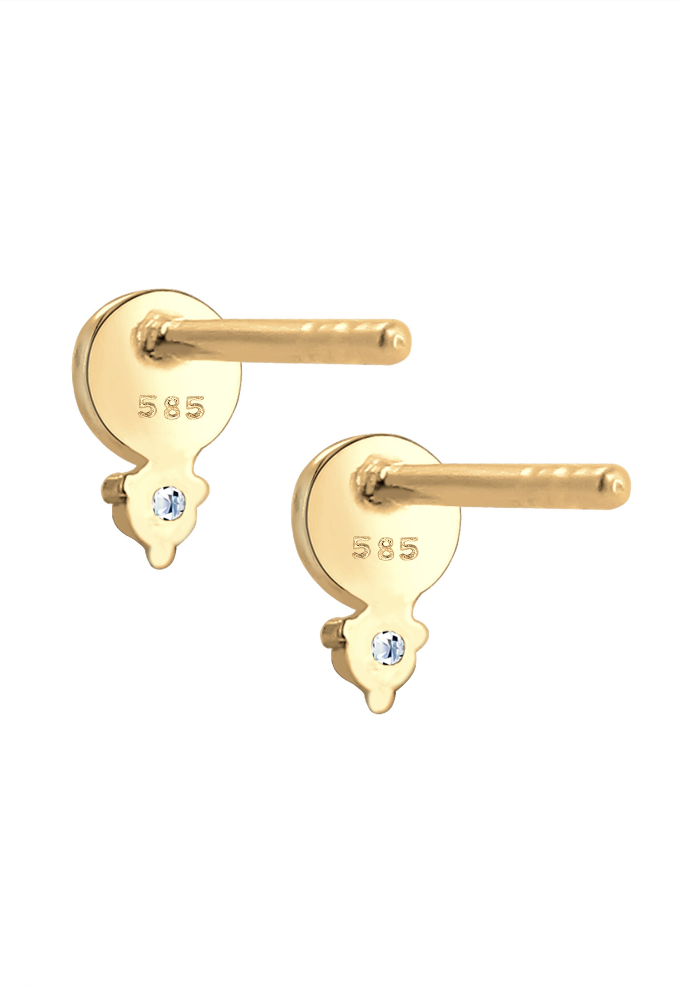 Elli DIAMONDS Earrings 'Kreis' in Gold