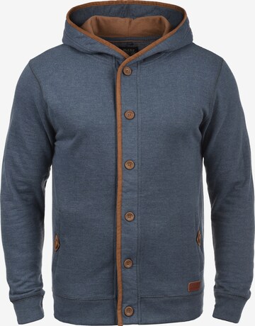 BLEND Zip-Up Hoodie 'Alesso' in Grey: front