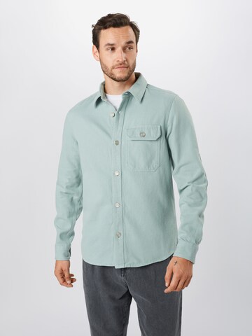 River Island Slim fit Button Up Shirt in Green: front