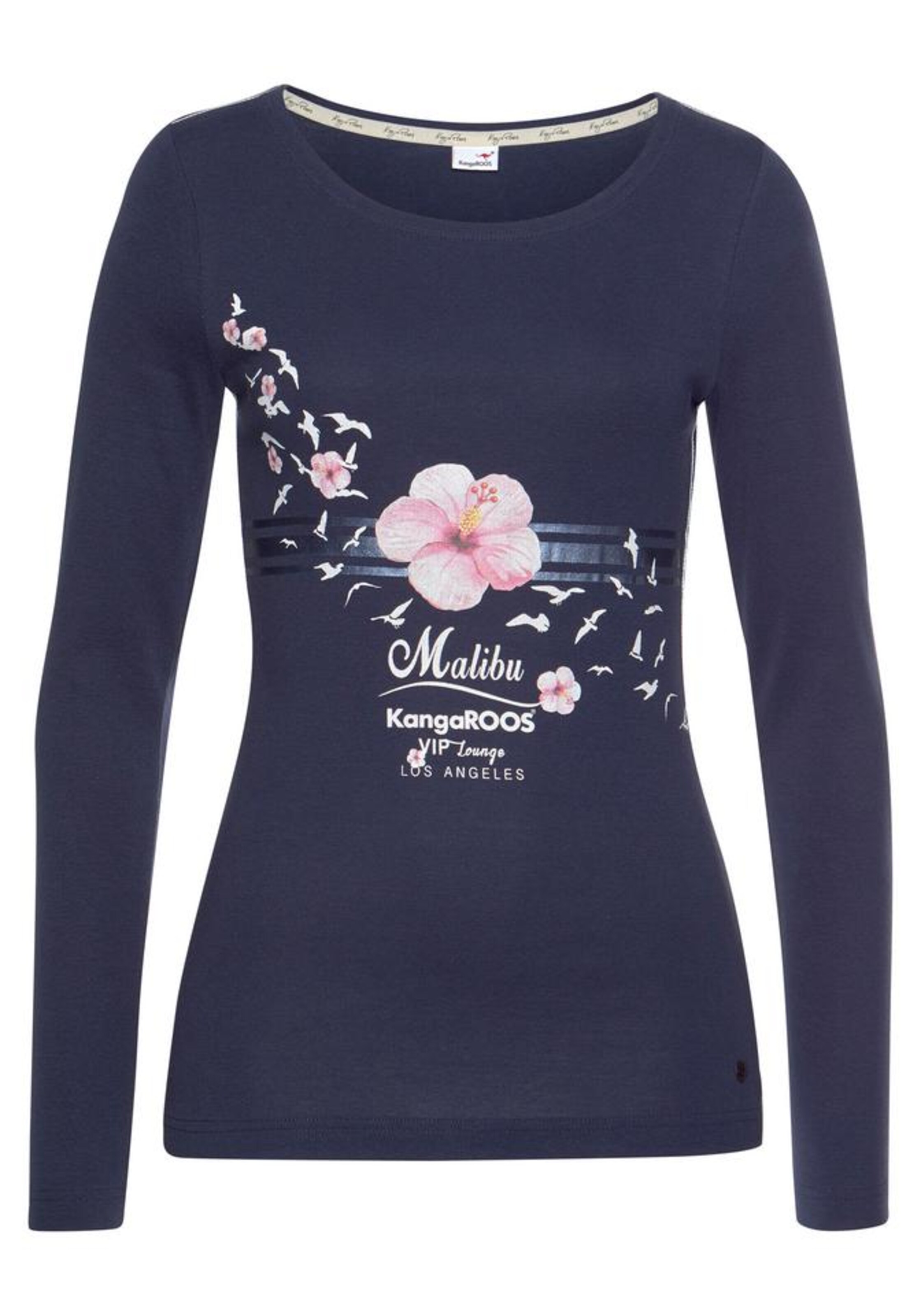KangaROOS Longsleeve mit Print in Blau: Vorderseite