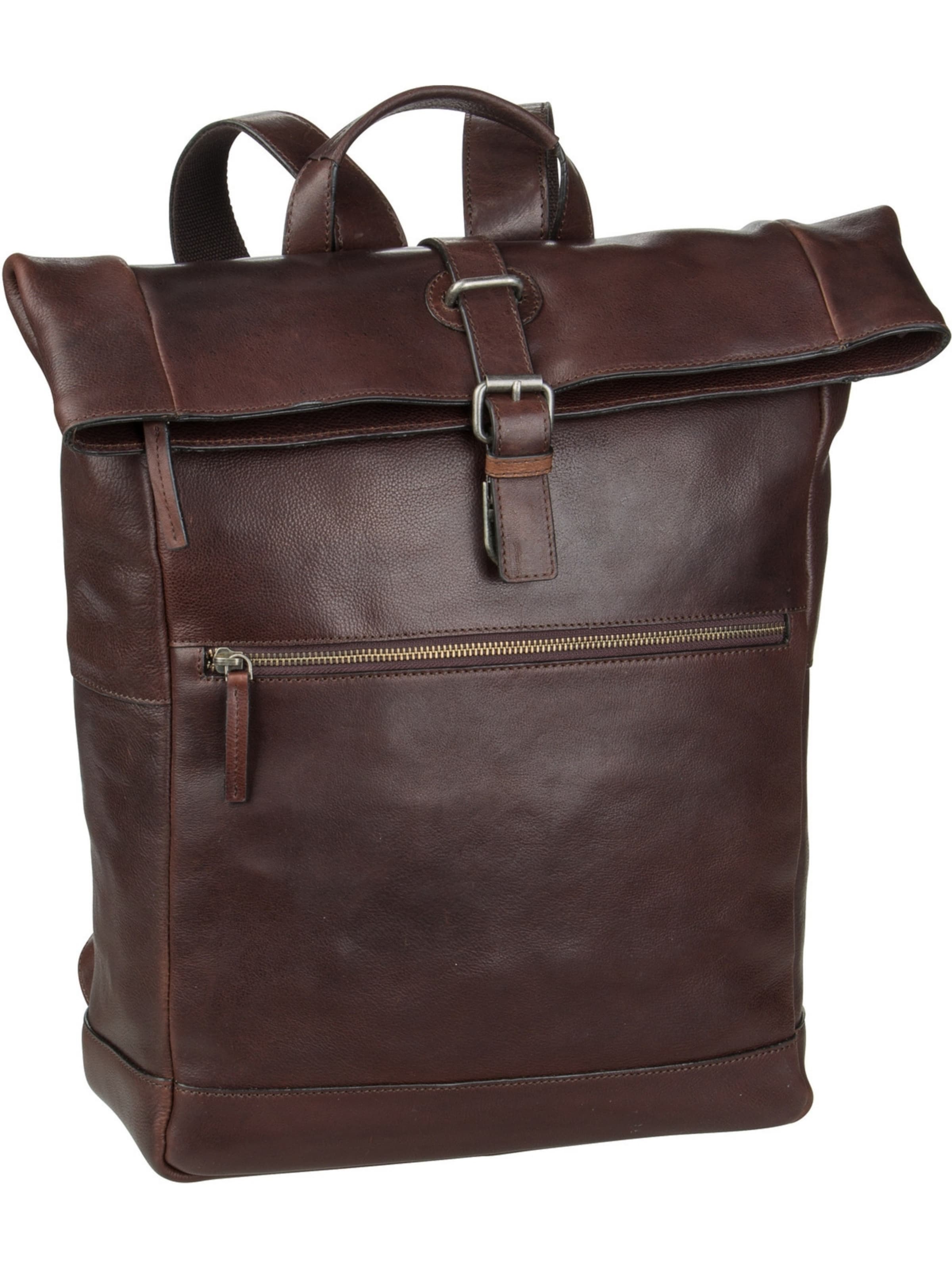 LEONHARD HEYDEN Laptop bag 'Roma' in Brown: front
