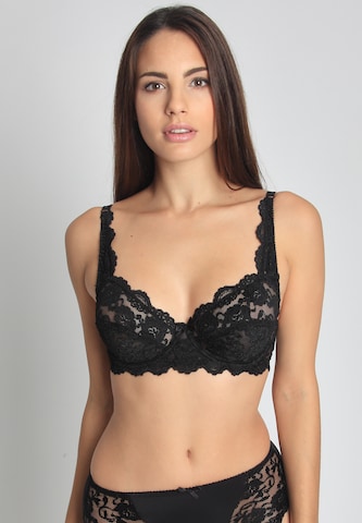 sassa Triangel Bügel-BH 'CLASSIC LACE' in Schwarz: predná strana