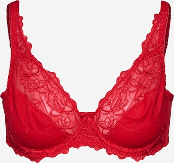 Hunkemöller - Push-up Soutien 'Diva uf' em vermelho: frente