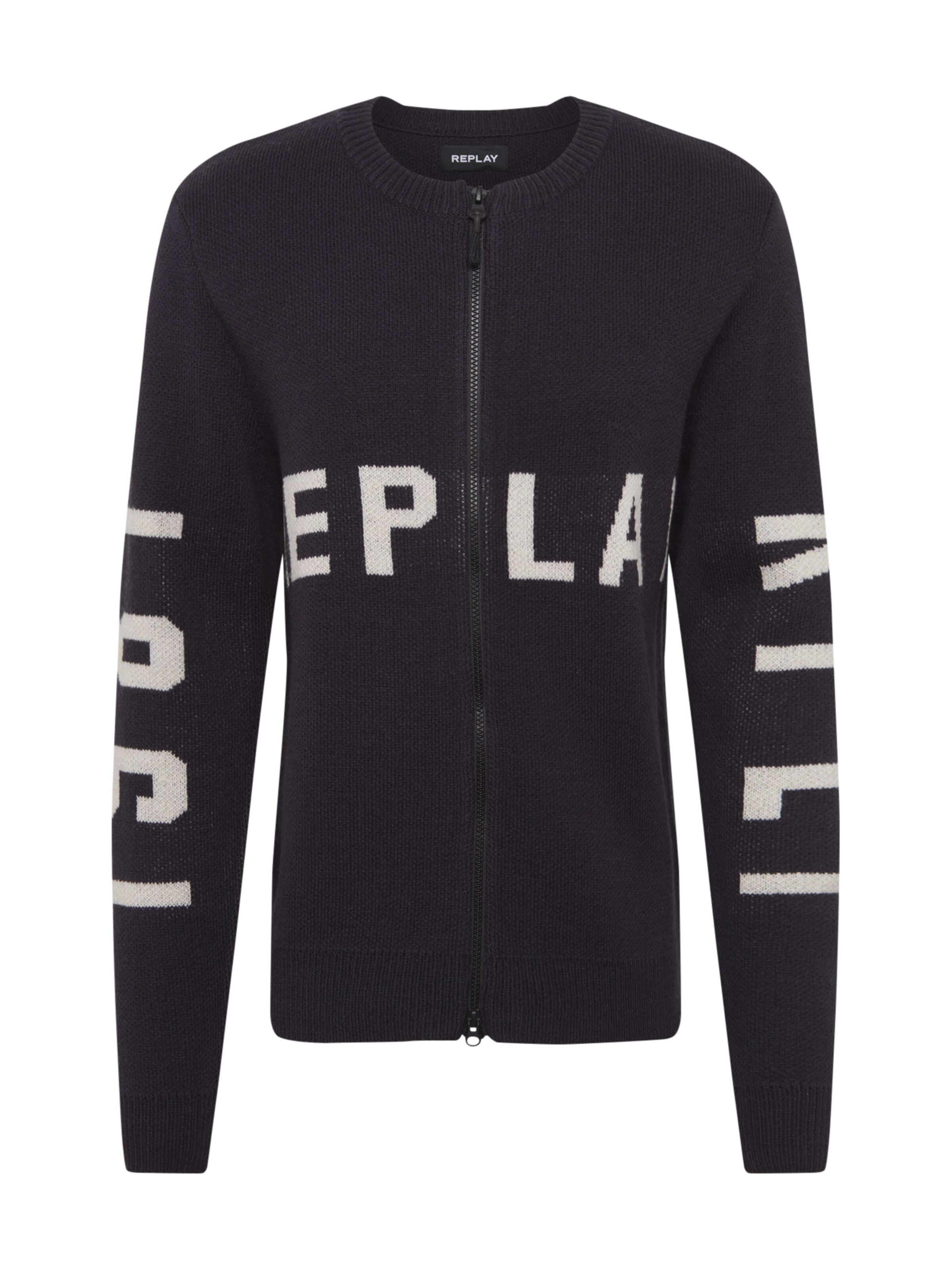 REPLAY - Gebreid vest in de kleur Grijs