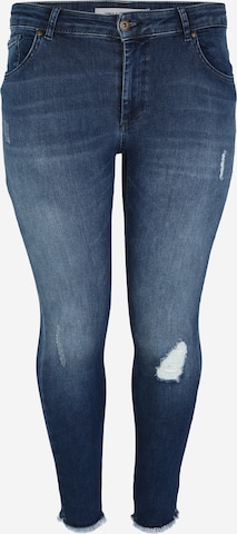 ONLY Carmakoma Skinny Jeans 'Willy' in Blauw: voorkant