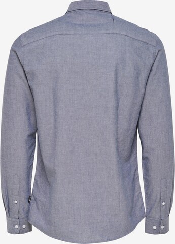 Coupe slim Chemise 'ALVARO' Only & Sons en bleu