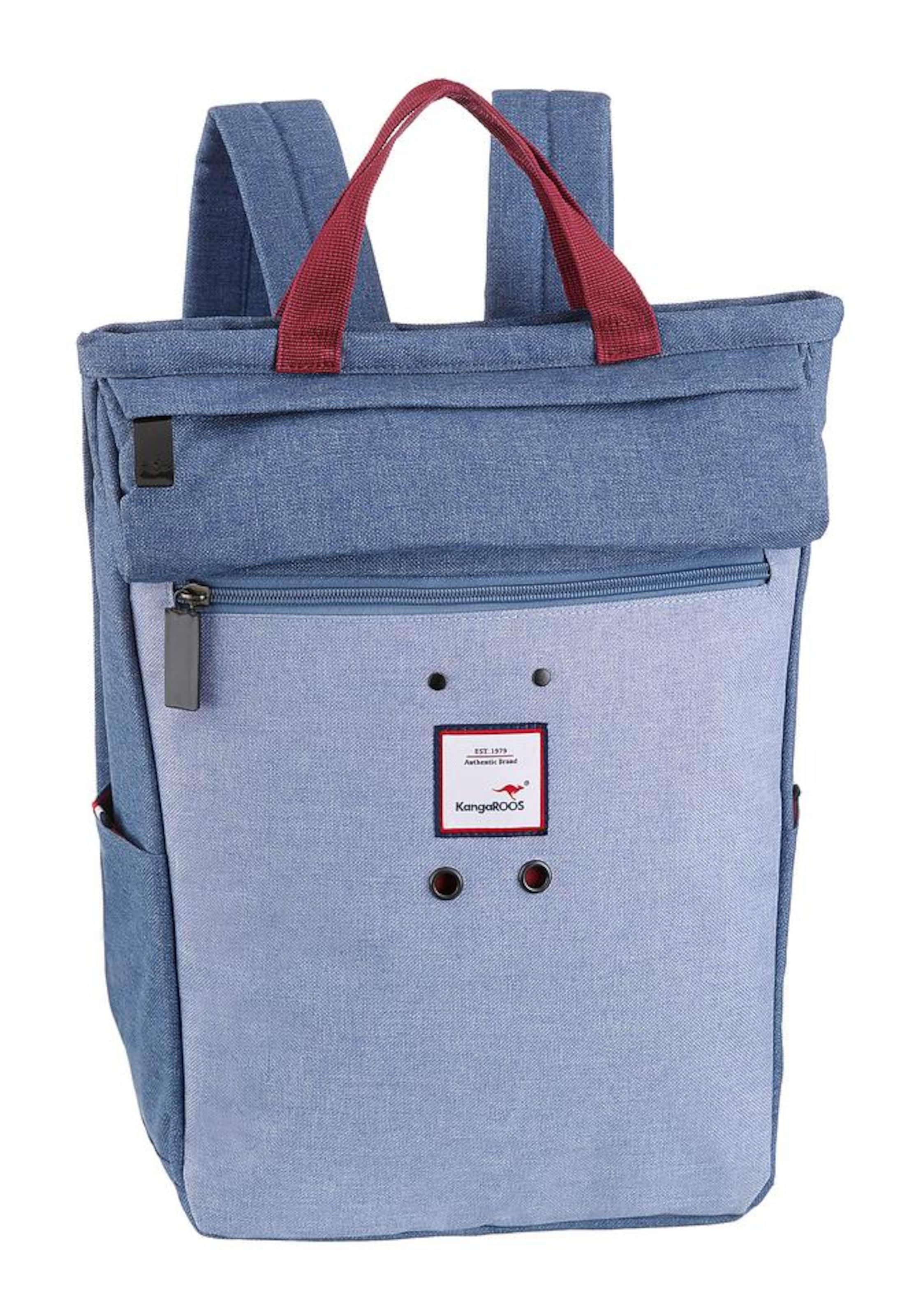 KangaROOS Cityrucksack 'Wodz' in Blau: Vorderseite