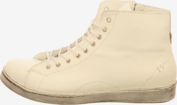 ANDREA CONTI Lace-Up Ankle Boots in Beige