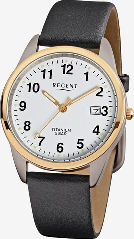 REGENT Analog Watch in Black: front