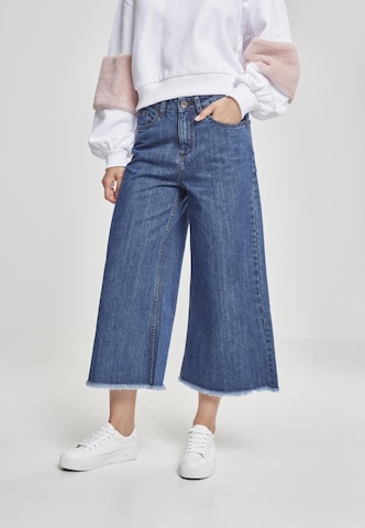 Urban Classics Wide leg Jeans in Blauw: voorkant