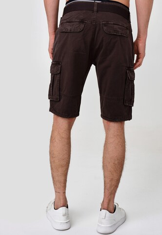 INDICODE JEANS Regular Cargo Shorts ' Blixt ' in Braun