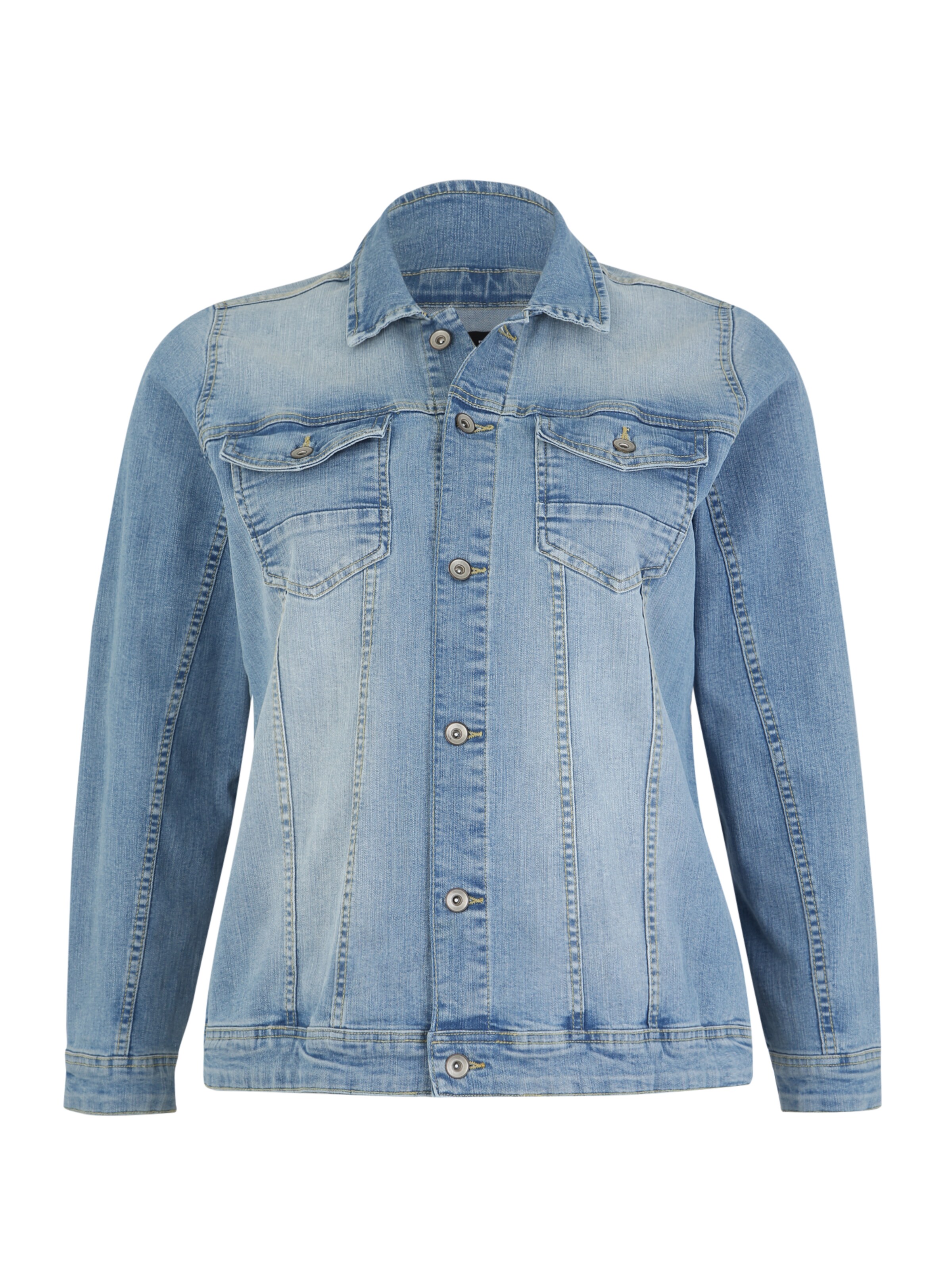 Zizzi - Tussenjas in de kleur Blauw denim