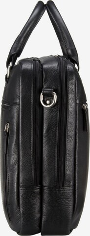 LEONHARD HEYDEN Laptop Bag ' Berlin 7359 Kurzgrifftasche 2 Fächer ' in Black