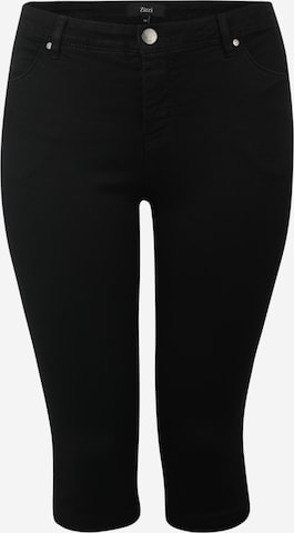 Zizzi Regular Jeans 'Emily' in Schwarz: predná strana