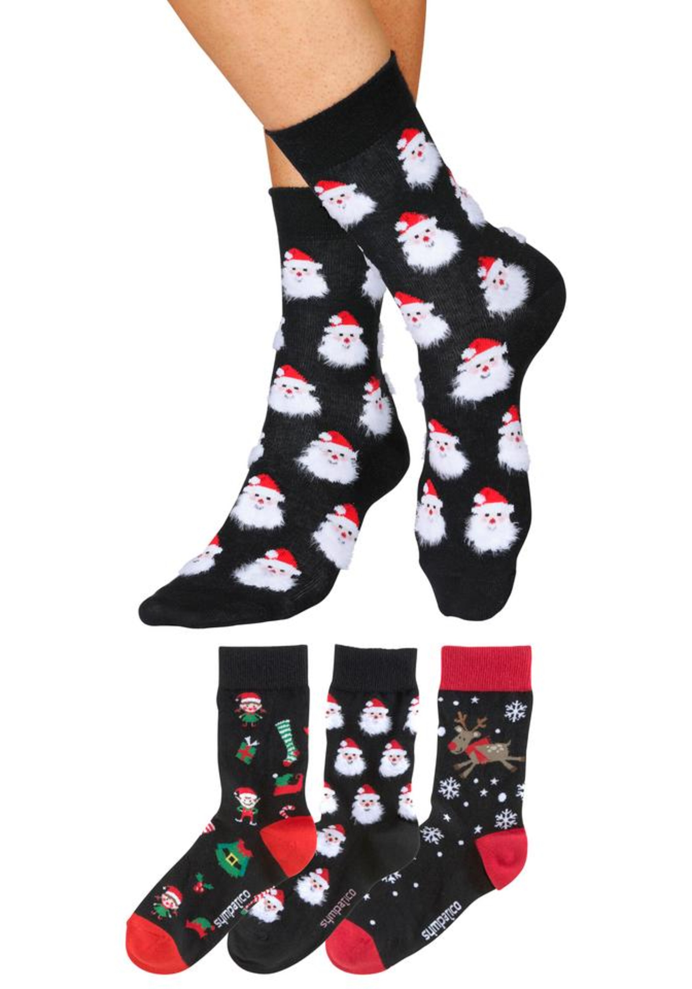 SYMPATICO Socks in Black: front