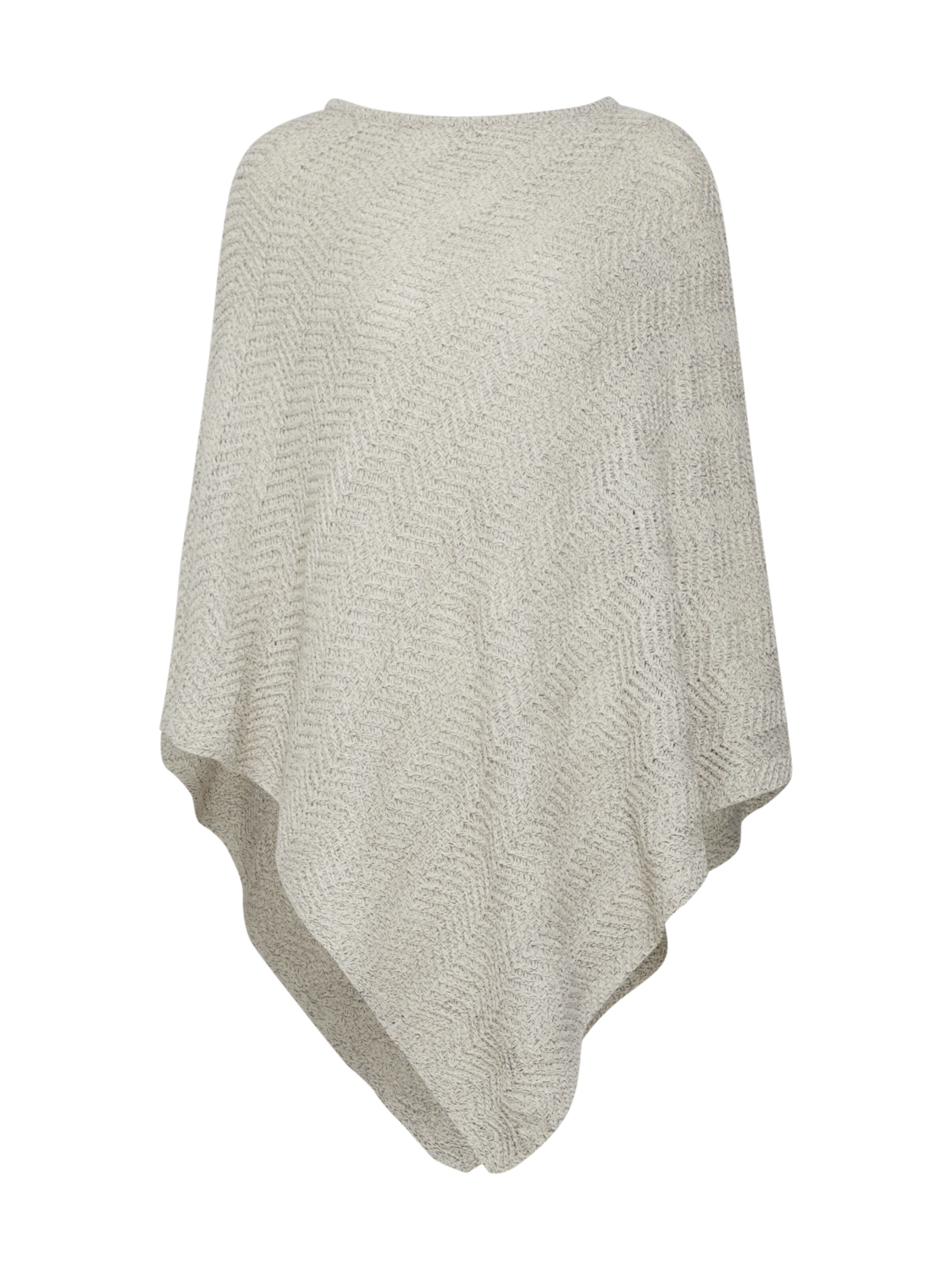 PIECES - Cape 'PCEVI WOOL PONCHO NOOS' in de kleur Wolwit