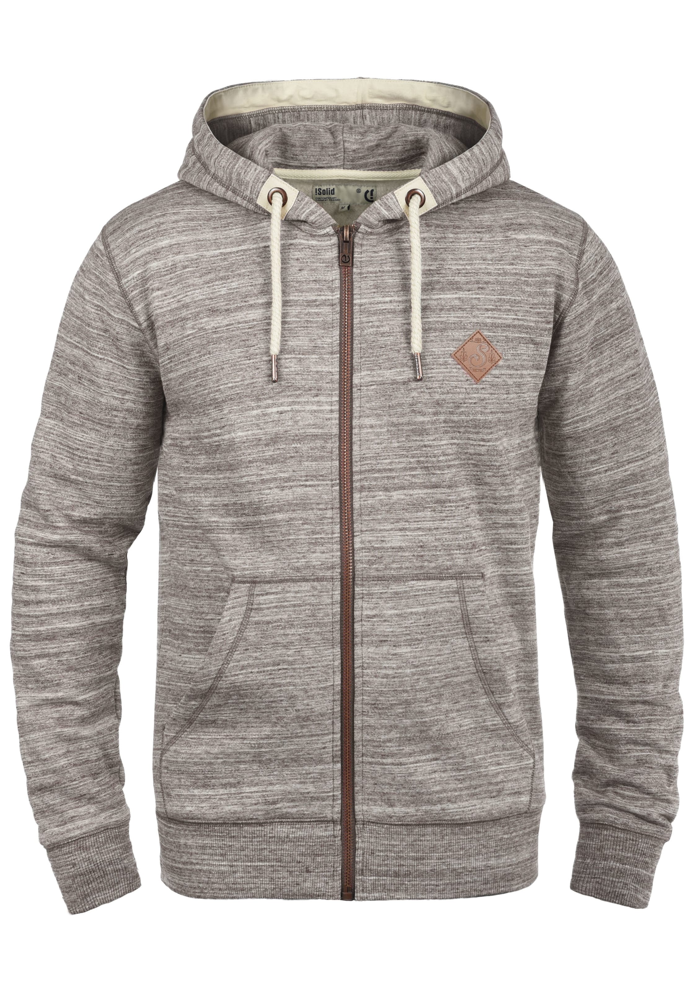 !Solid Sweatjacke 'Craig' in Braun: Vorderseite