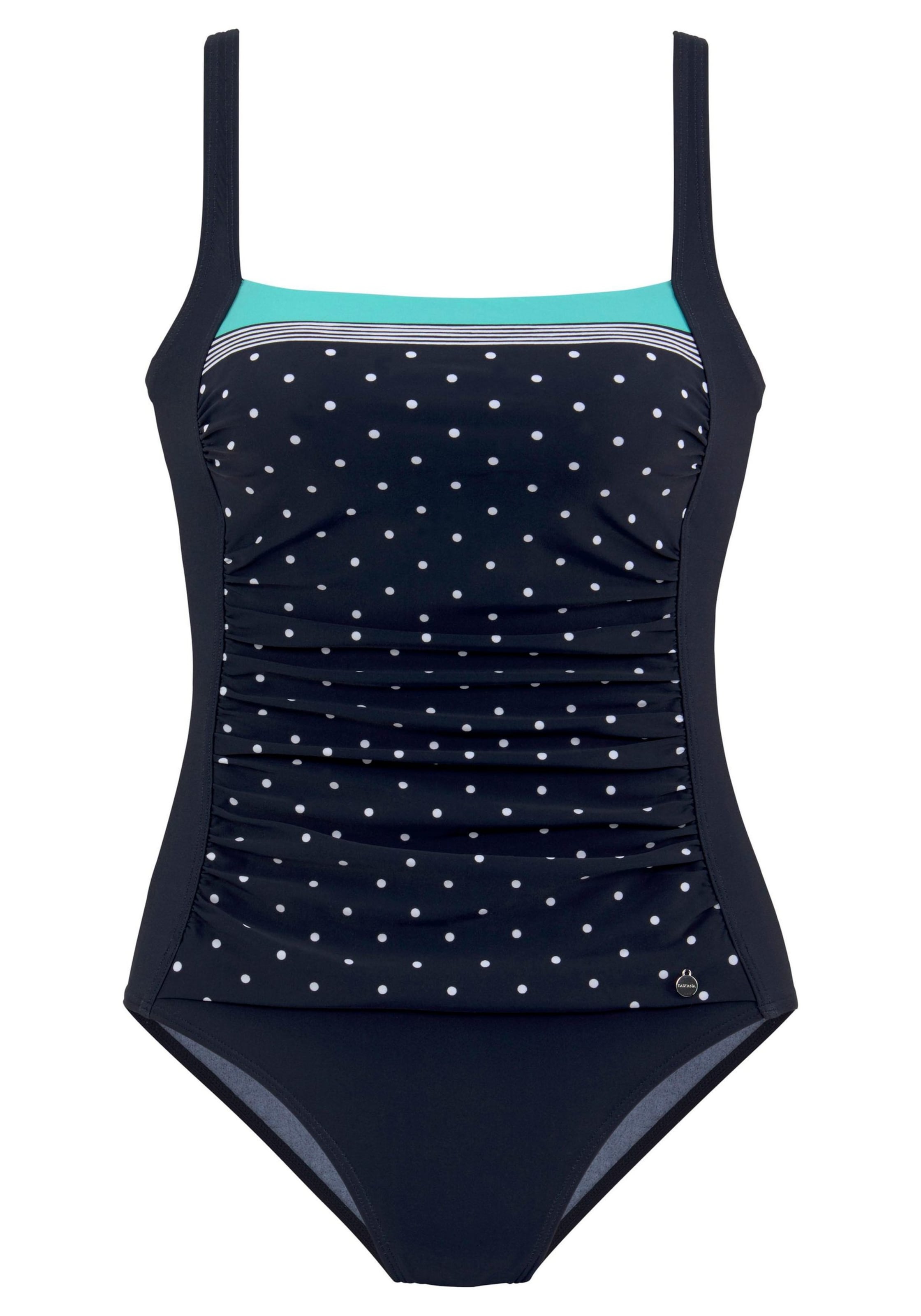 LASCANA - Soutien Bustier Fato de banho modelador em azul: frente