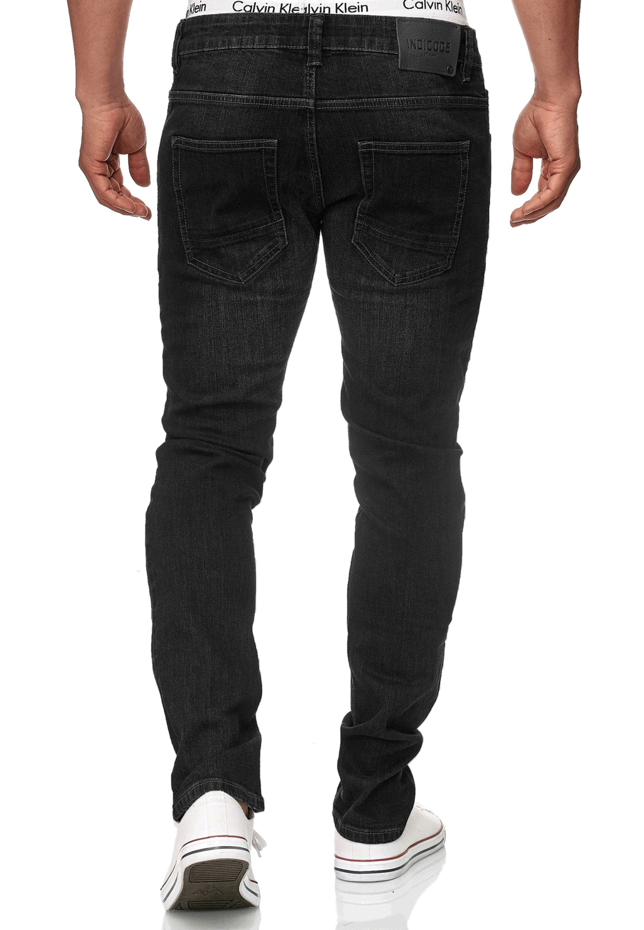 INDICODE JEANS Slimfit Jeans 'Texas' in Zwart