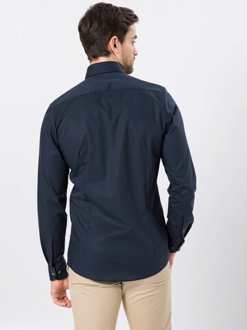 OLYMP Slim fit Zakelijk overhemd 'Level 5 City' in Blauw: terug