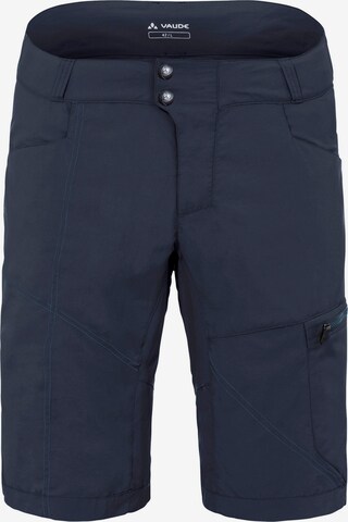 VAUDE Regular Workout Pants 'Tamaro' in Blue: front