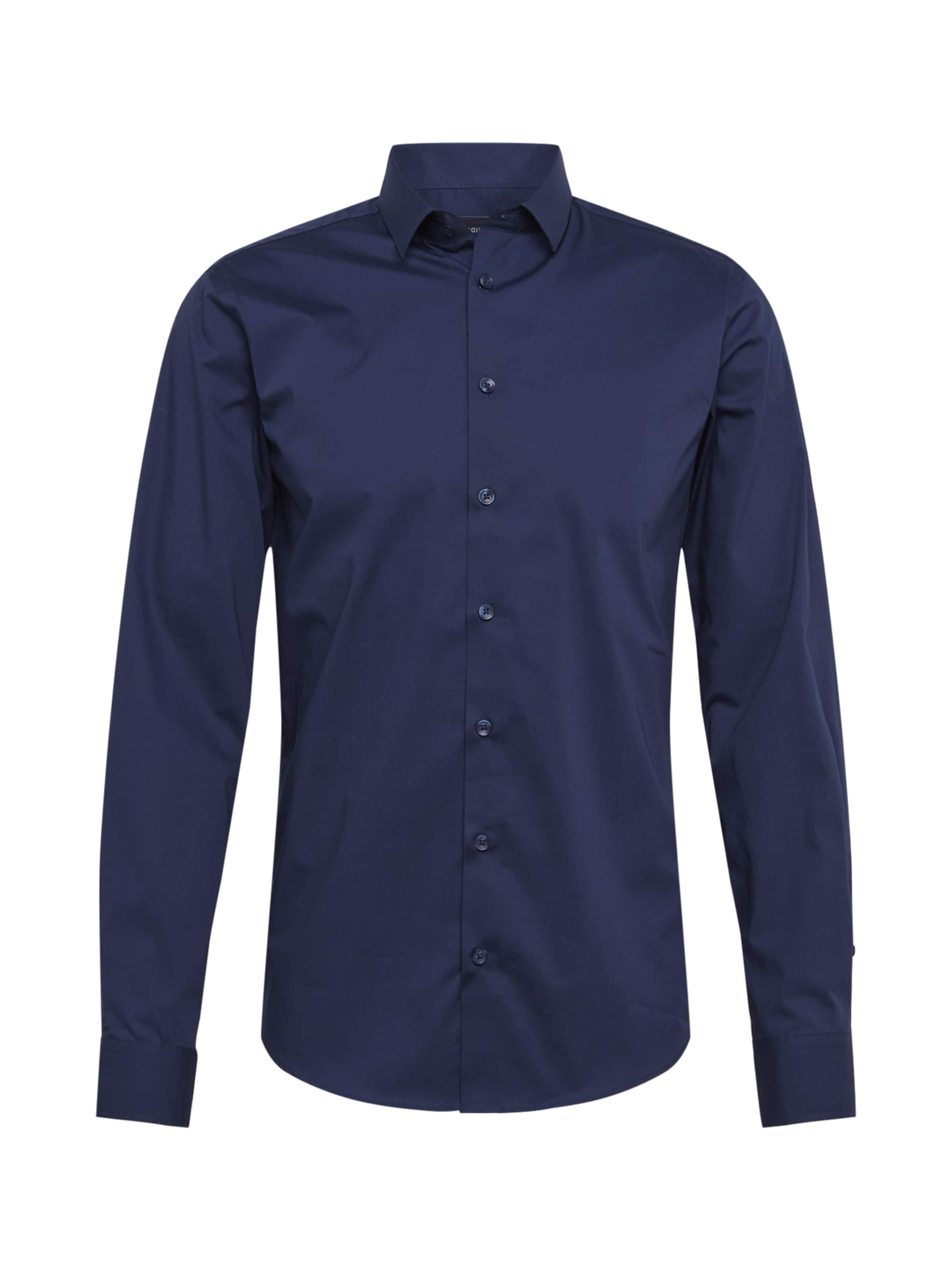 Casual Friday Slim fit Business shirt in Blue: front