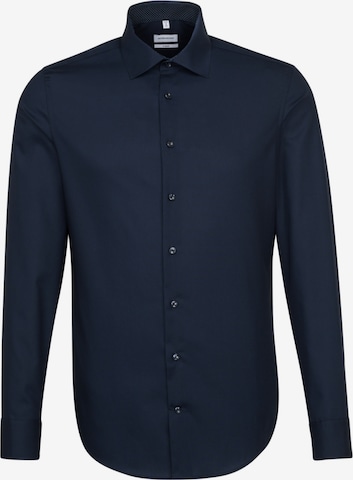 SEIDENSTICKER - Slim Fit Camisa clássica em azul: frente