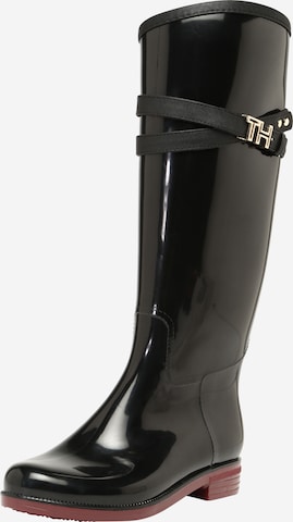 TOMMY HILFIGER Gummistiefel in Schwarz: predná strana