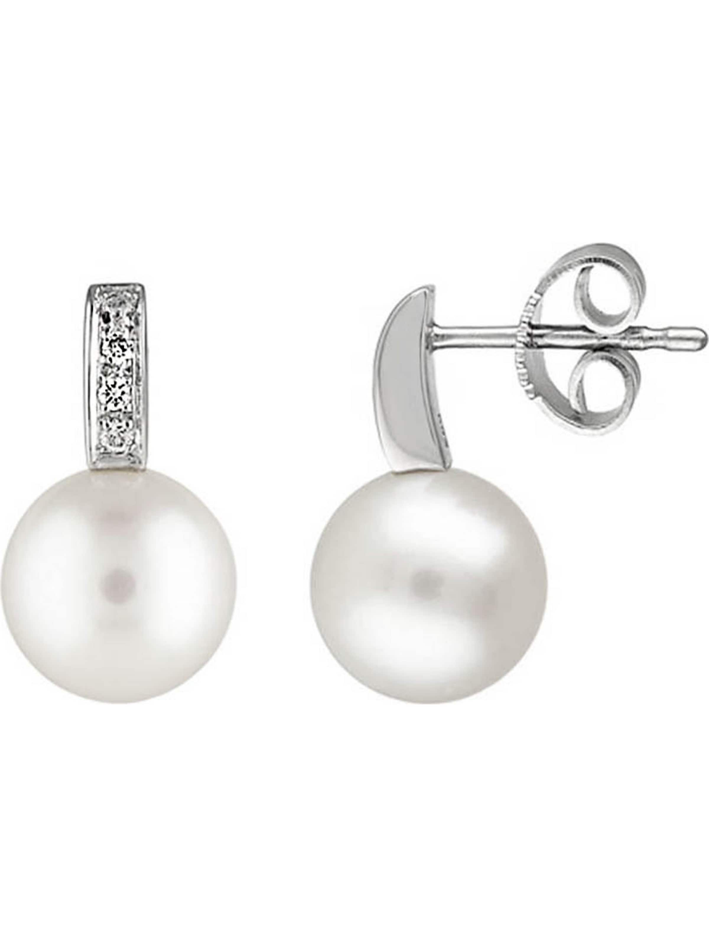 CHRIST Ohrstecker in Weiß