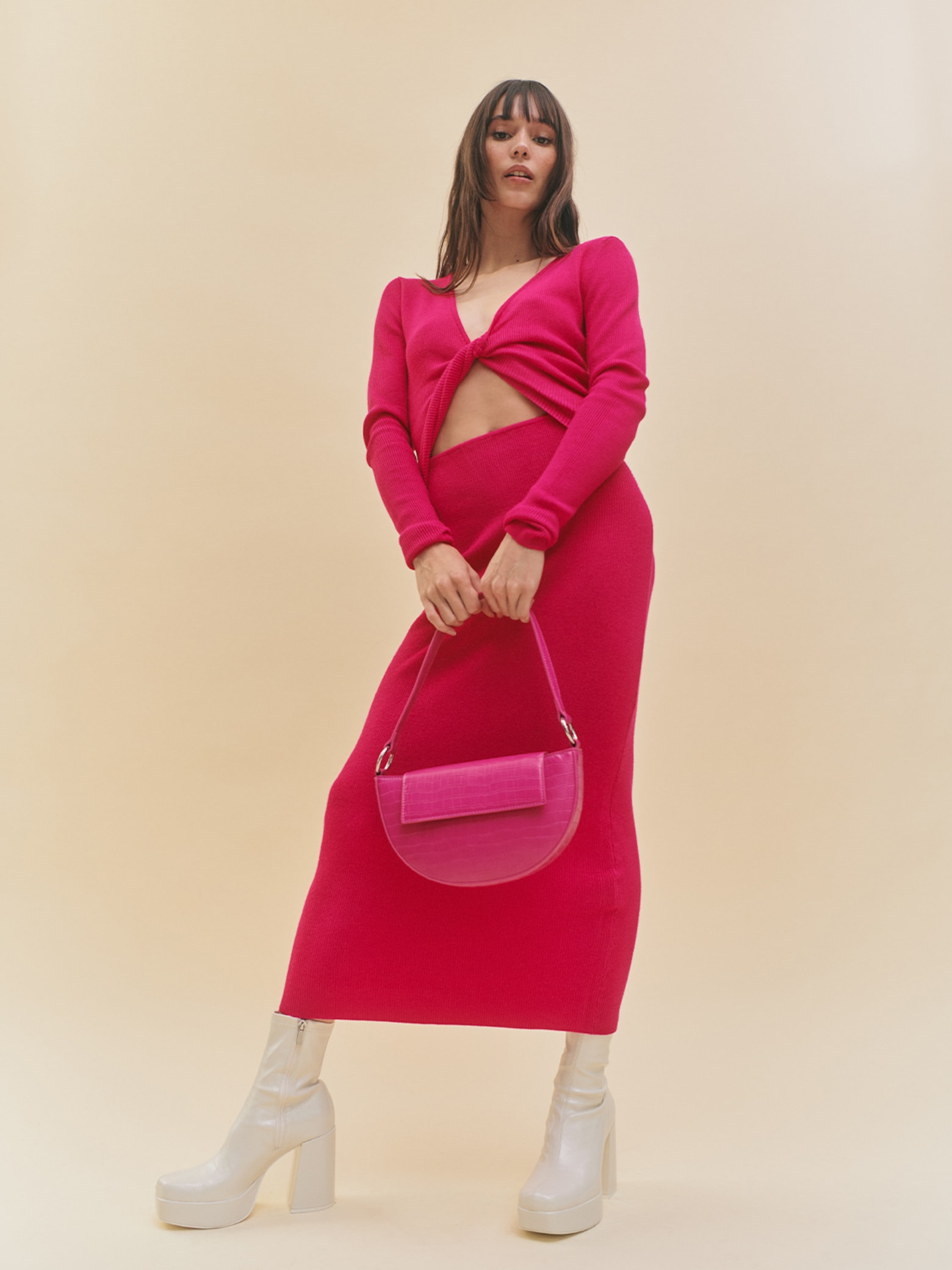 Aimee - Bright Pink Cutout Look