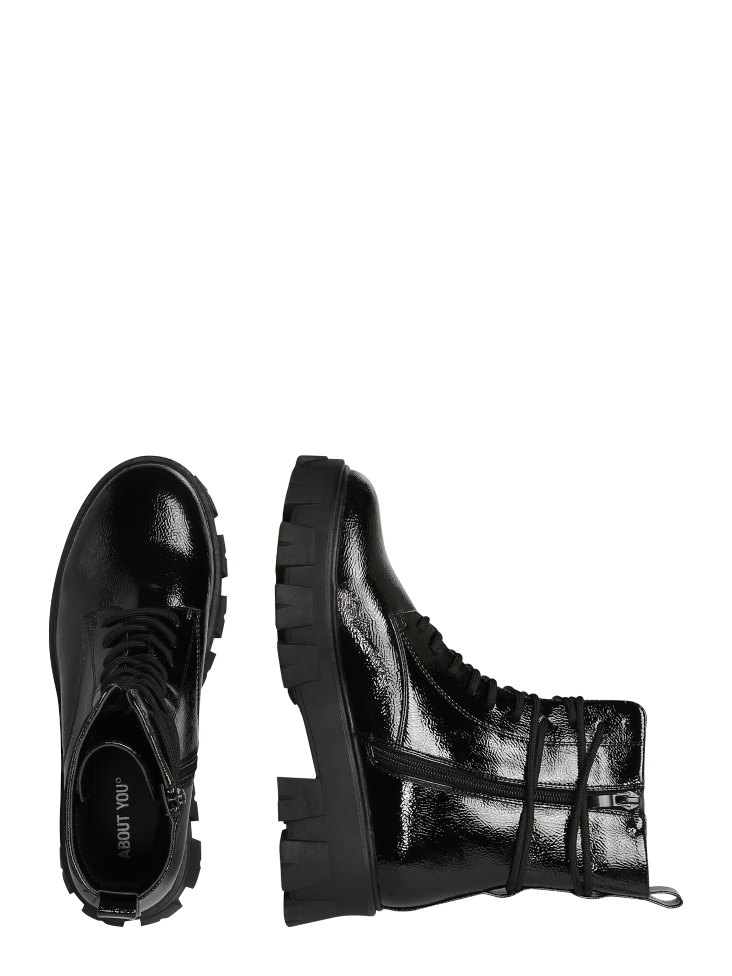 ABOUT YOU Snørestøvletter 'Melek' i sort