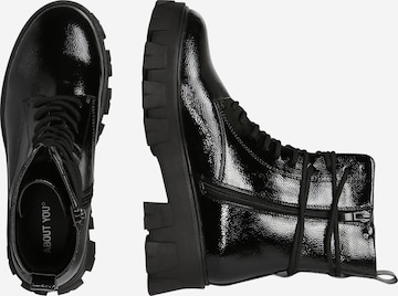 ABOUT YOU - Botines con cordones 'Melek' en negro