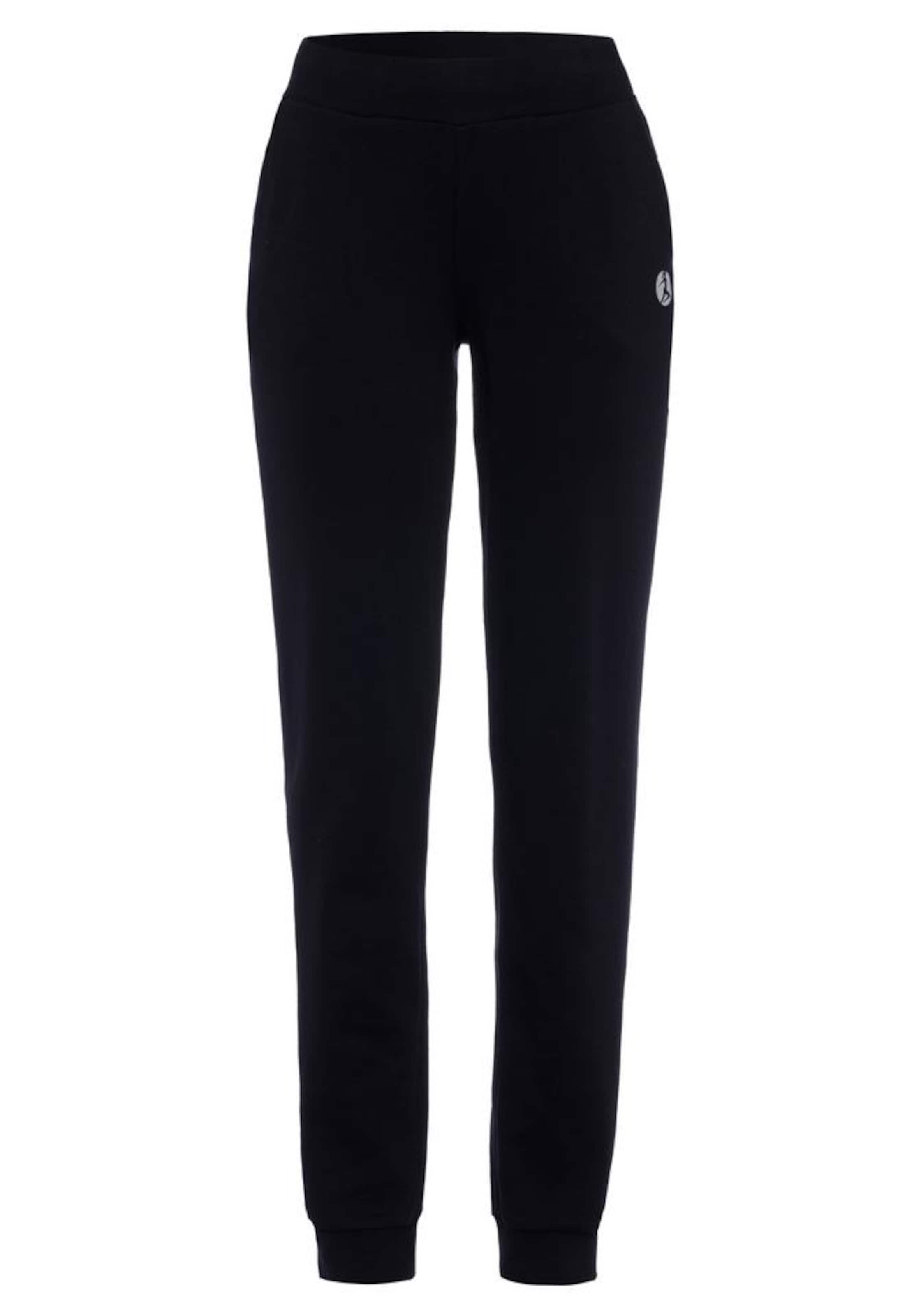 LASCANA ACTIVE Slim fit Workout Pants in Black: front