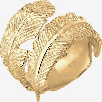 ELLI Ring 'Feder' in Goud: voorkant