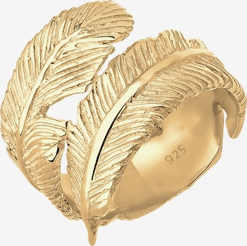 ELLI Ring 'Feder' in Gold: front