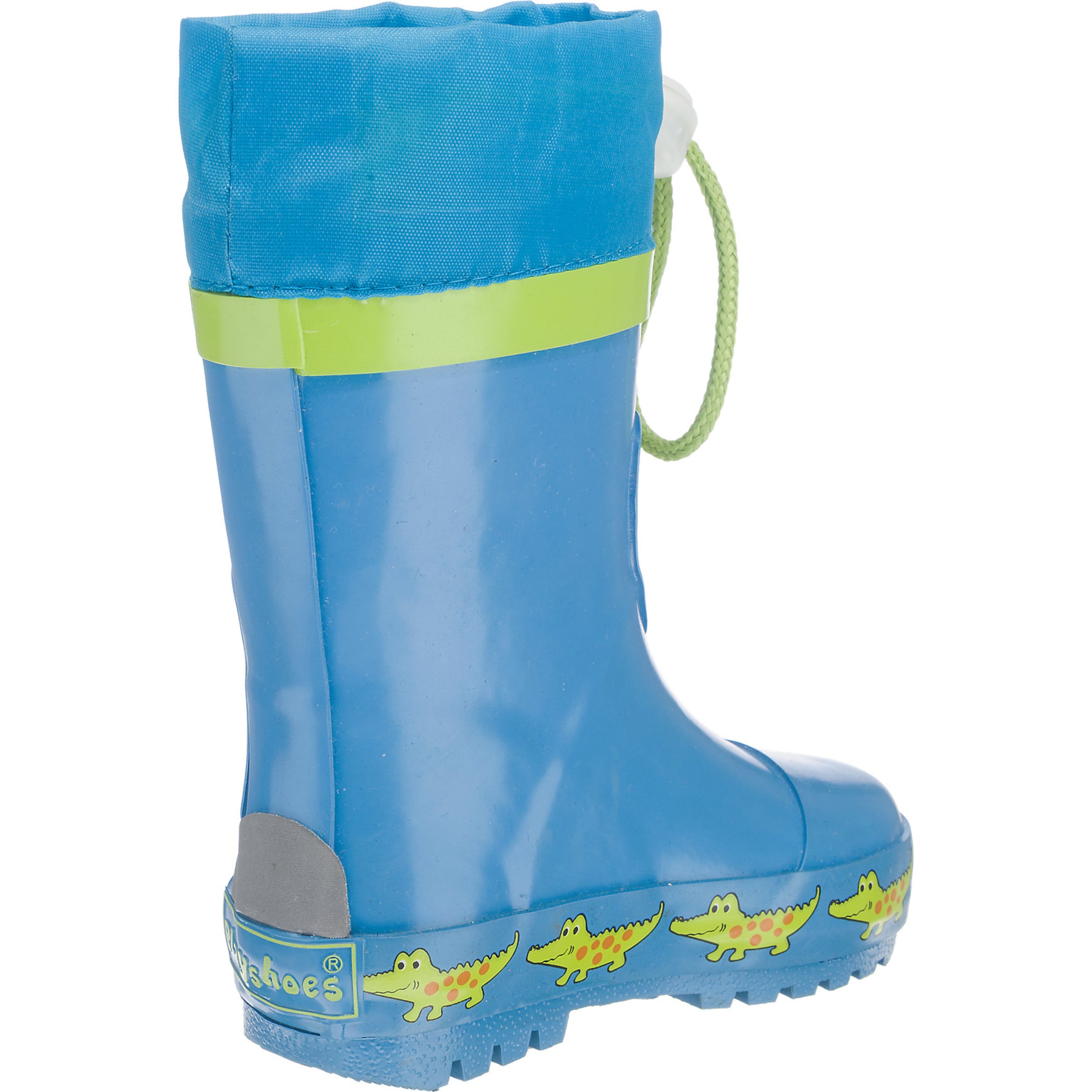 PLAYSHOES Rubber boot 'Krokodil' in Blue