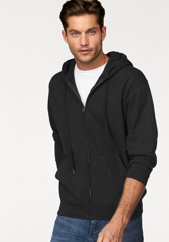 FRUIT OF THE LOOM Sweatjacke in Schwarz