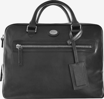 The Bridge Story Uomo Handtasche Leder 37 cm in Schwarz: predná strana