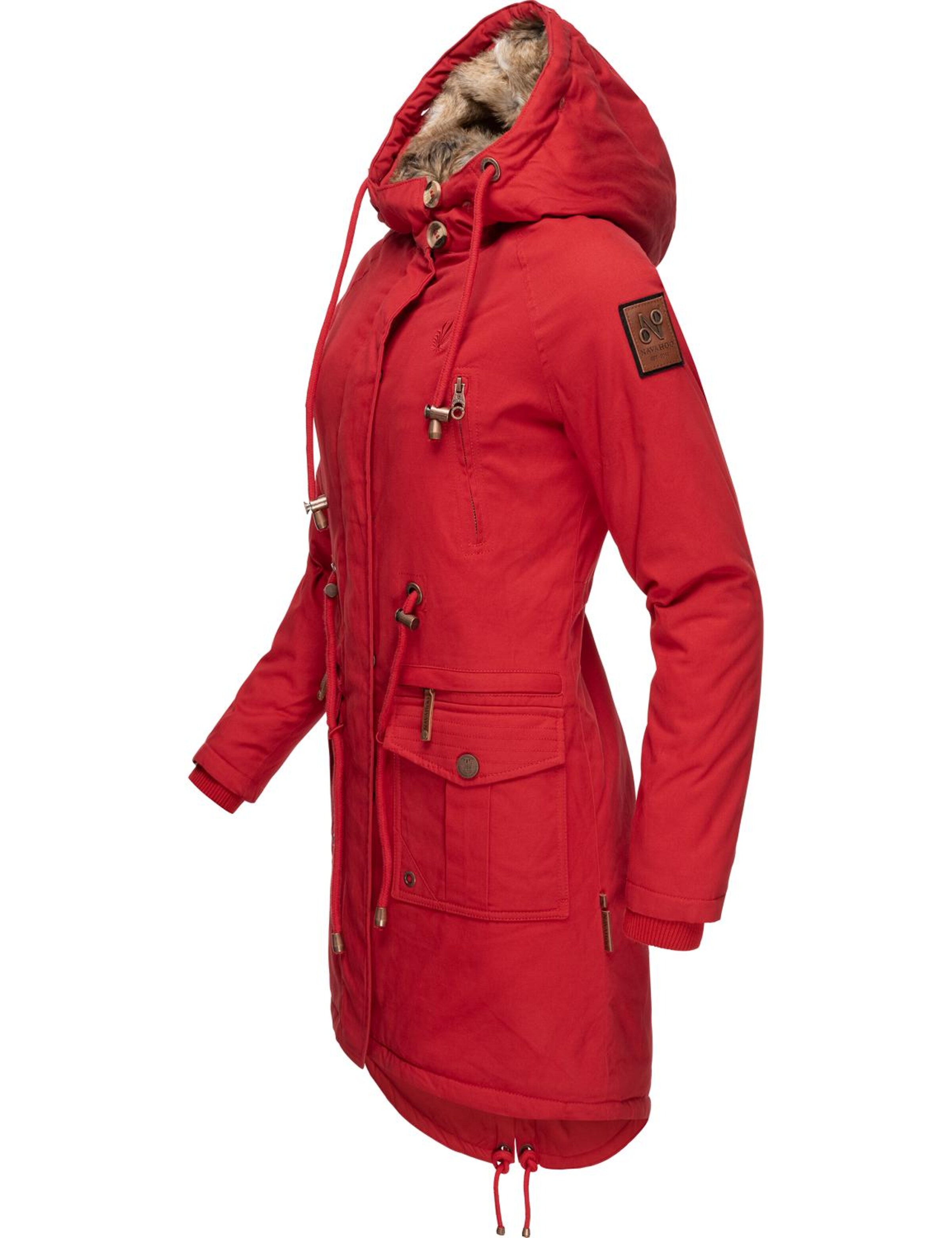 NAVAHOO Vinterparkas 'Rosinchen' i röd