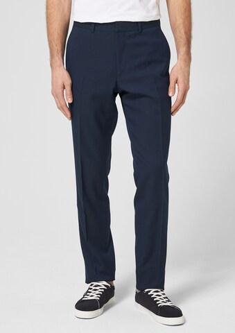 Coupe slim Pantalon à plis s.Oliver BLACK LABEL en bleu : devant