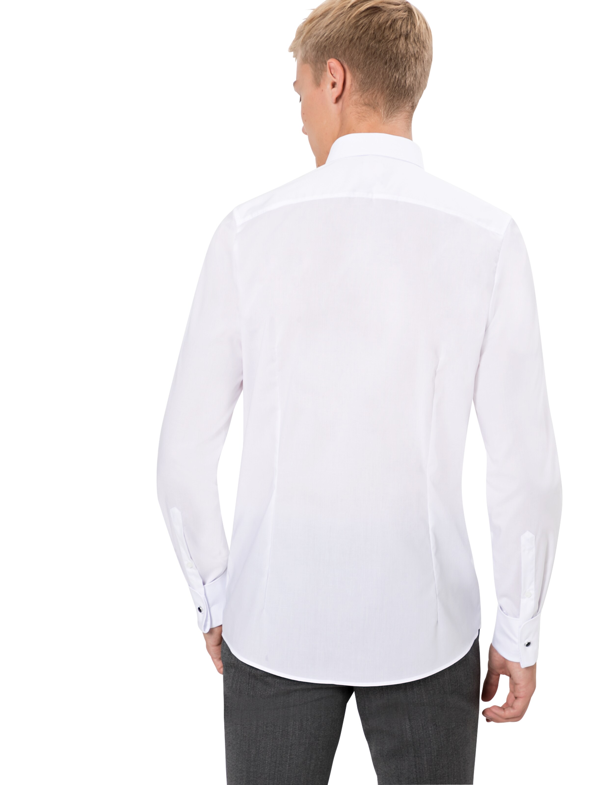 OLYMP Slim Fit Бизнес риза 'Soiree' в бяло