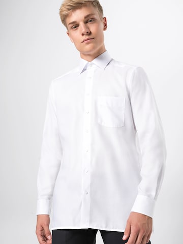 OLYMP Regular fit Button Up Shirt 'Luxor Faux' in White: front
