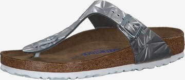 BIRKENSTOCK Teenslipper in Zilver: voorkant