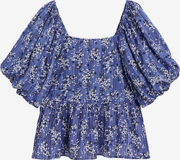 MANGO Blouse 'Sky' in Blauw: voorkant