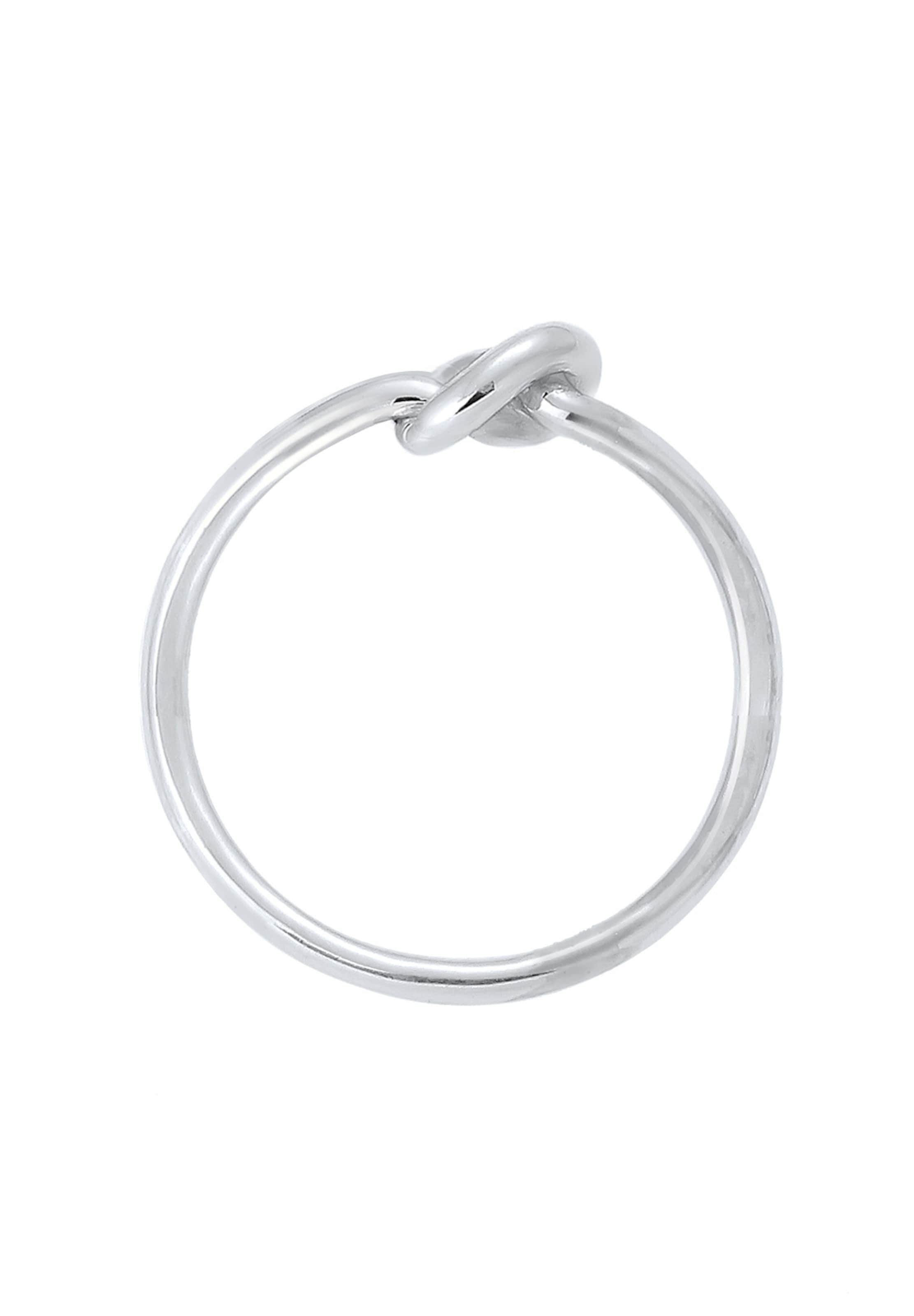 Inele 'Knoten' de la ELLI pe argintiu